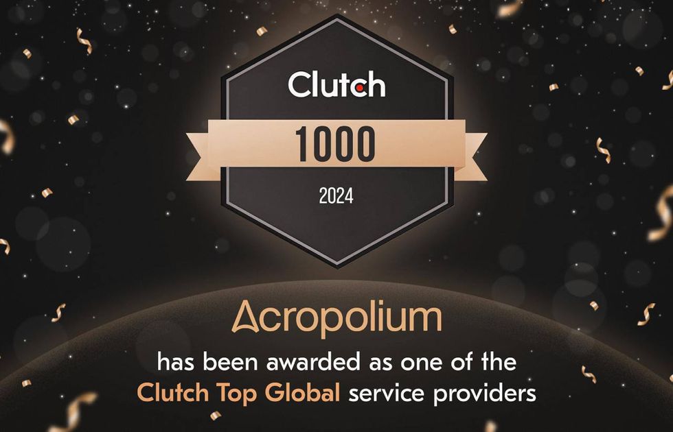 Acropolium Has Been Named a Clutch 1000 Business Provider in 2024