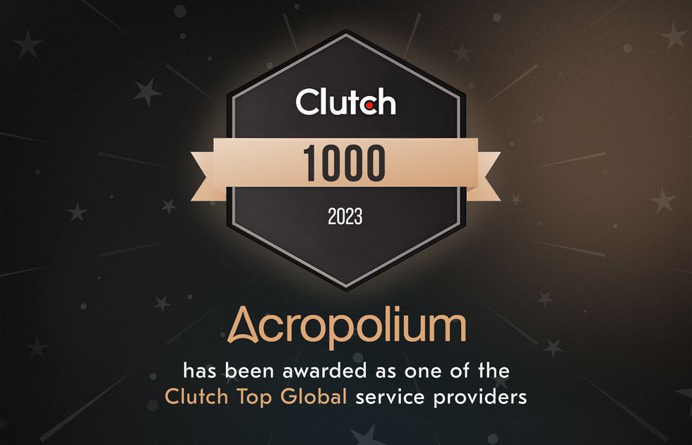 Acropolium Listed in Clutch’s Top 1000 Global Service Providers